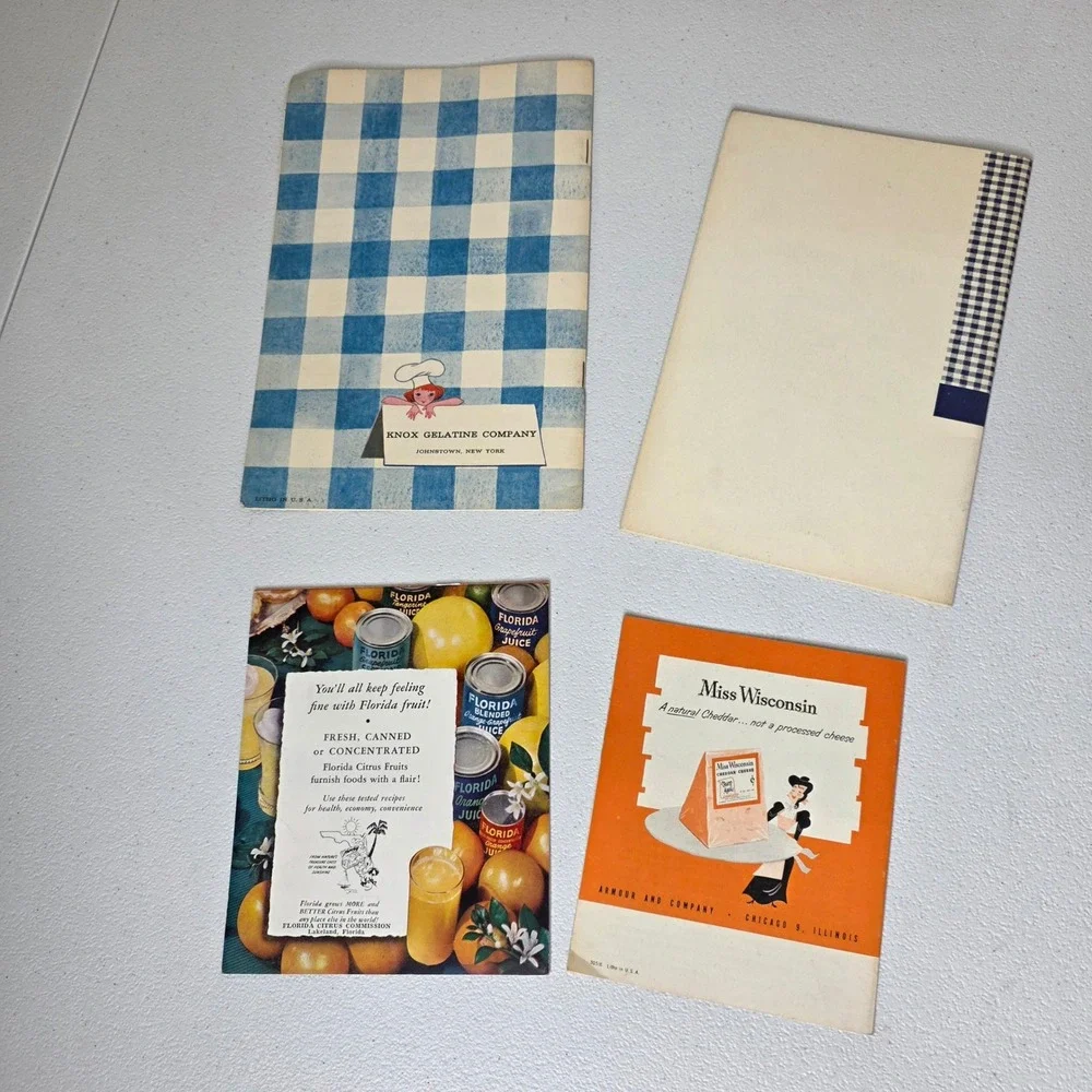Vintage 50-60s MCM Recipe Booklets Knox Armour Florida Citrus Lot of 4 Retro